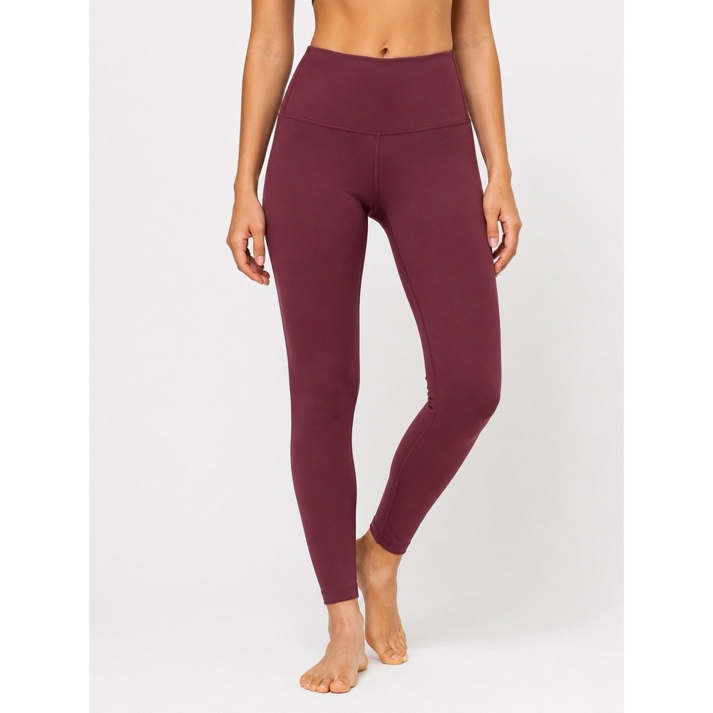 Yogalicious Lux Leggings XS Burgundy High Rise Athletic Yoga Activewear 25